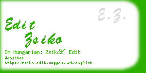 edit zsiko business card